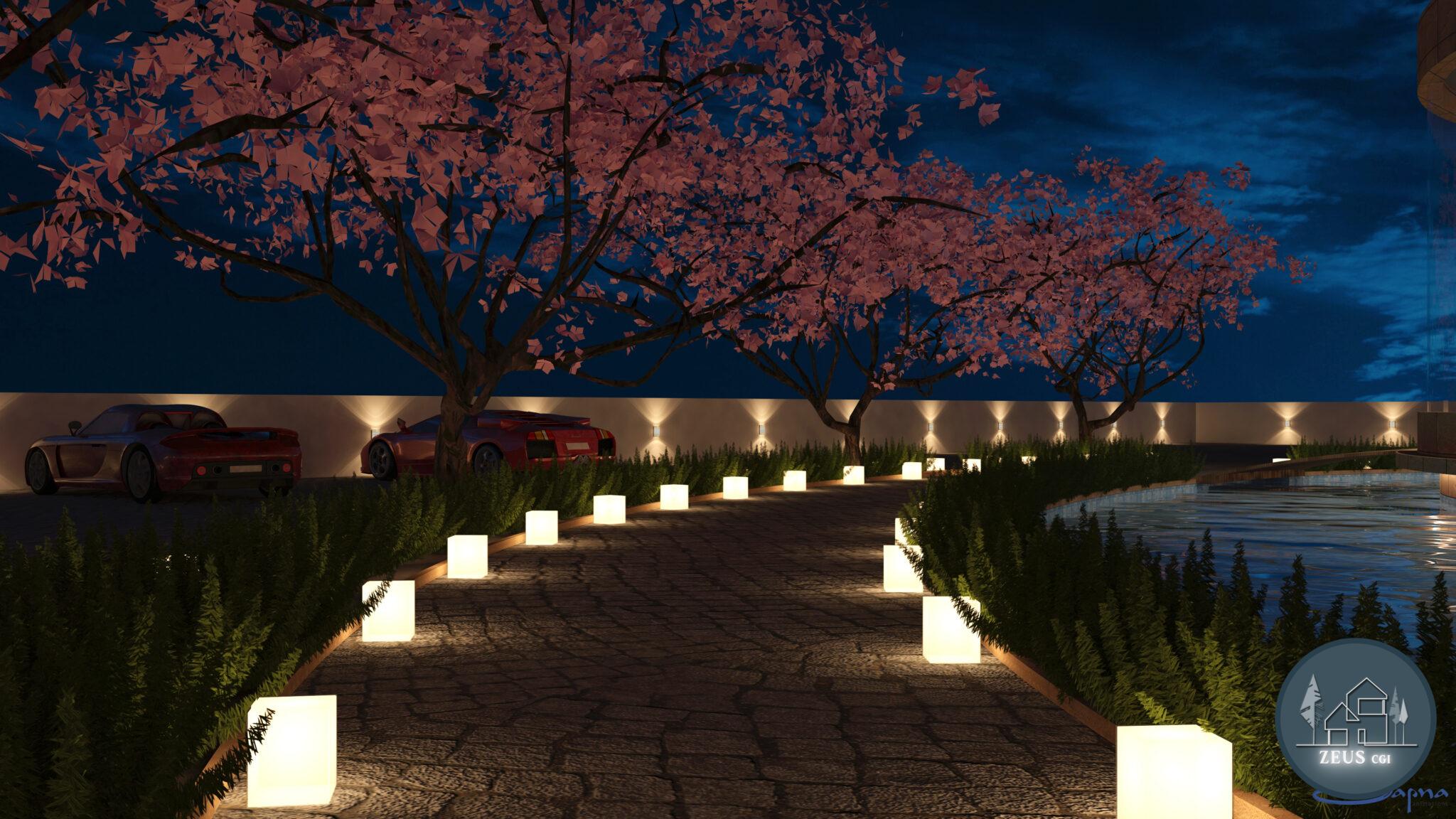 Photorealistic architectural exterior render in Delhi NCR by ZeusCGI